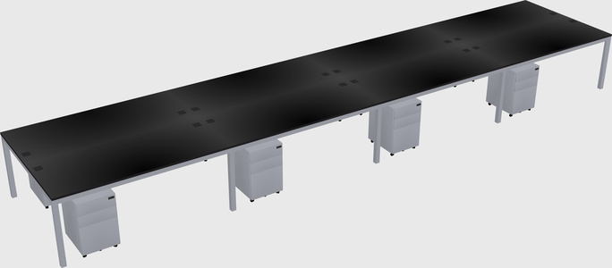 Shared rectangular desk