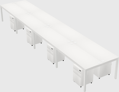 Shared rectangular desk
