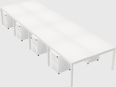 Shared rectangular desk