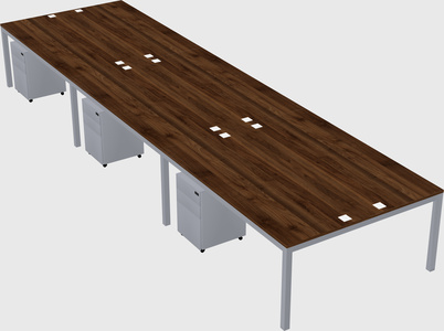 Shared rectangular desk
