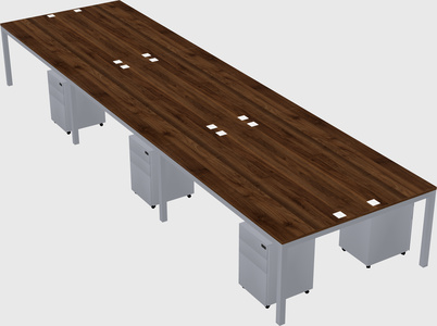 Shared rectangular desk