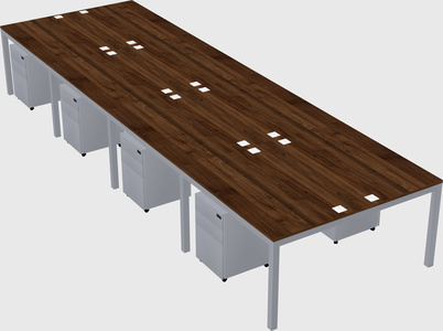Shared rectangular desk