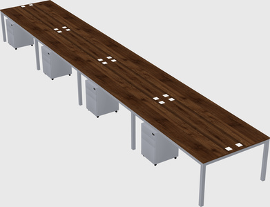 Shared rectangular desk