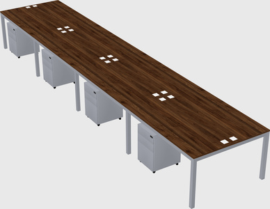 Shared rectangular desk