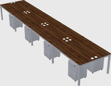 Shared rectangular desk