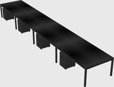 Shared rectangular desk