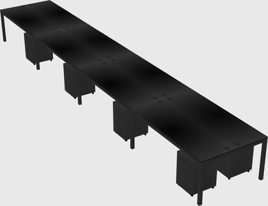 Shared rectangular desk