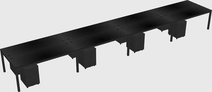 Shared rectangular desk