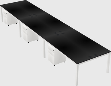 Shared rectangular desk