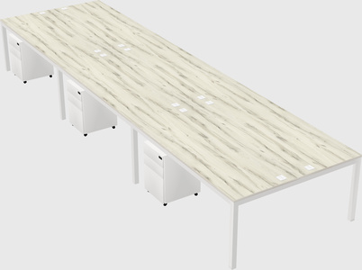 Shared rectangular desk