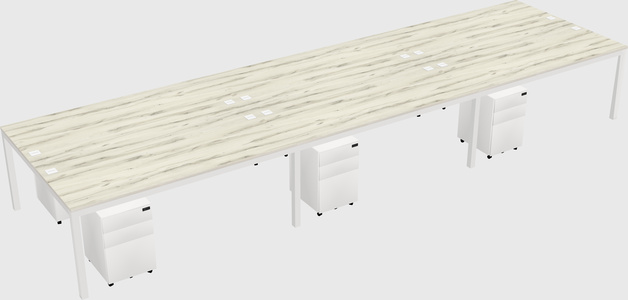 Shared rectangular desk