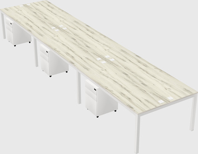 Shared rectangular desk
