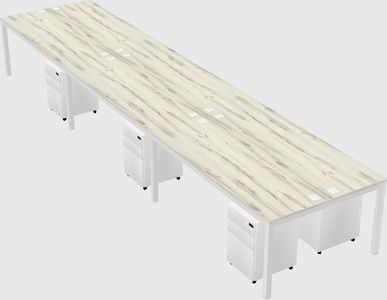 Shared rectangular desk