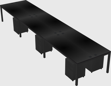 Shared rectangular desk