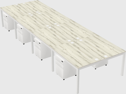 Shared rectangular desk