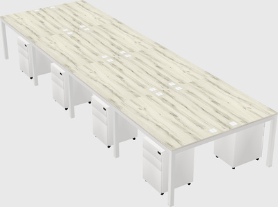 Shared rectangular desk