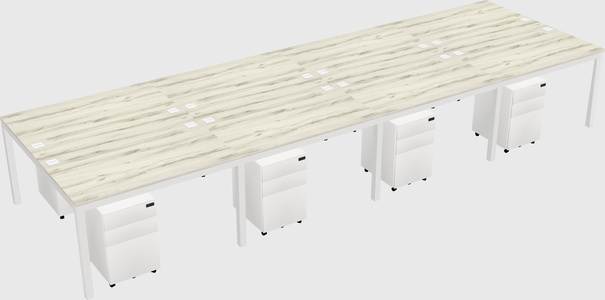 Shared rectangular desk