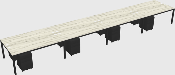 Shared rectangular desk