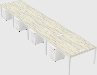 Shared rectangular desk