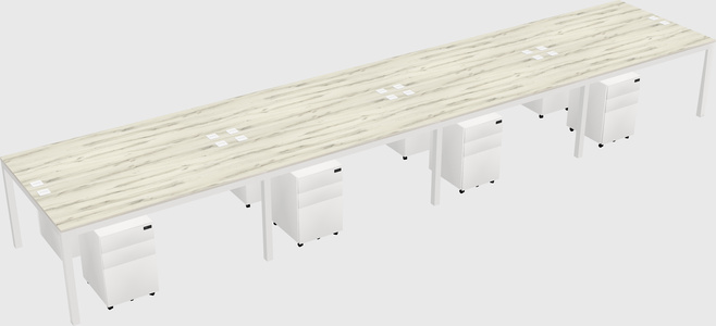 Shared rectangular desk