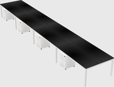 Shared rectangular desk