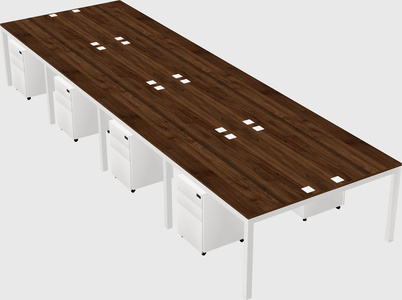 Shared rectangular desk