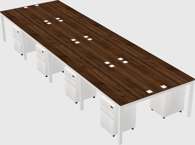 Shared rectangular desk