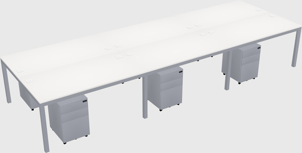Shared rectangular desk