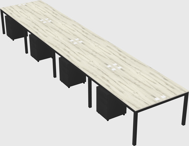 Shared rectangular desk