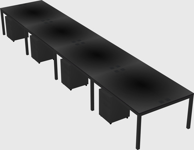 Shared rectangular desk
