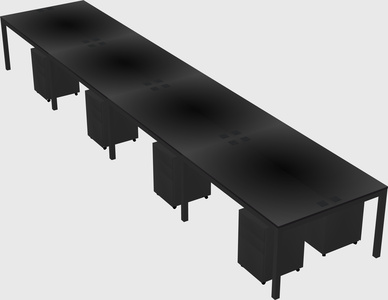 Shared rectangular desk