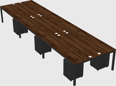 Shared rectangular desk