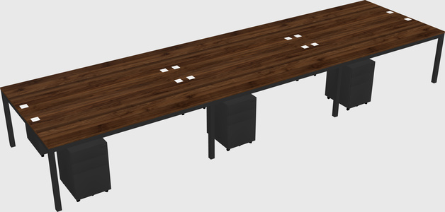 Shared rectangular desk