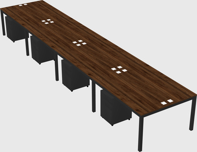 Shared rectangular desk