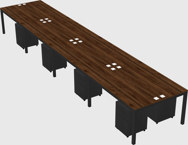 Shared rectangular desk