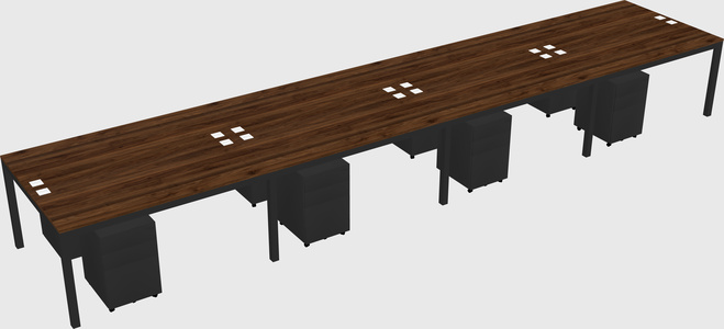 Shared rectangular desk