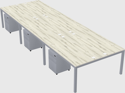 Shared rectangular desk