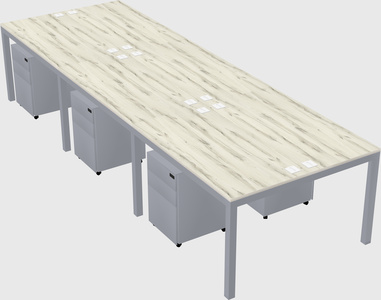 Shared rectangular desk