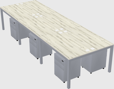 Shared rectangular desk