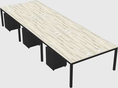 Shared rectangular desk