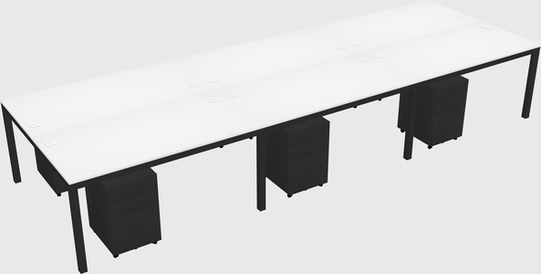 Shared rectangular desk