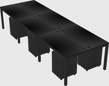 Shared rectangular desk