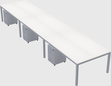 Shared rectangular desk
