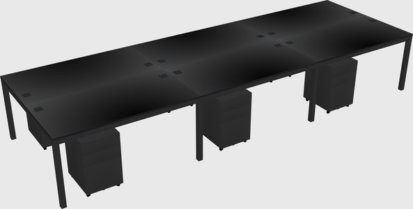 Shared rectangular desk