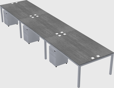 Shared rectangular desk