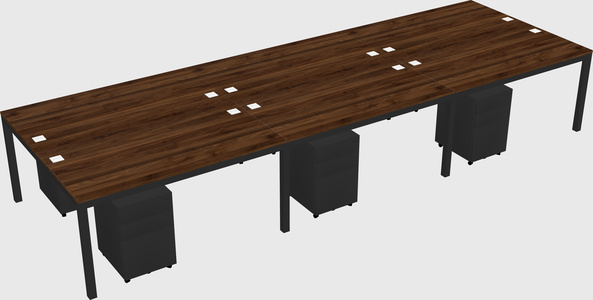 Shared rectangular desk