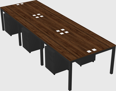 Shared rectangular desk