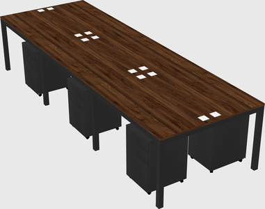 Shared rectangular desk
