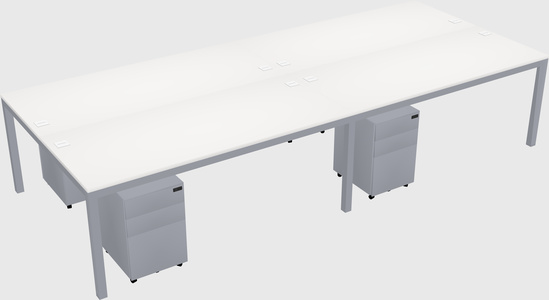 Shared rectangular desk