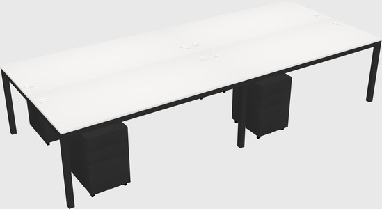 Shared rectangular desk